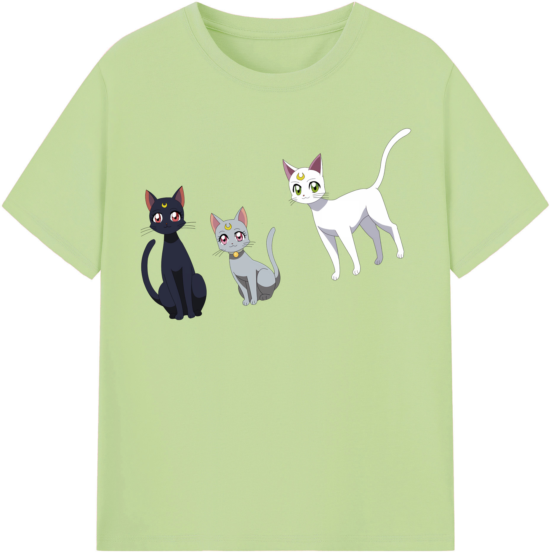 （画像用） 美少女戦士セーラームーン Sailor Moon 綿100％半袖Tシャツ（フロントプリント）